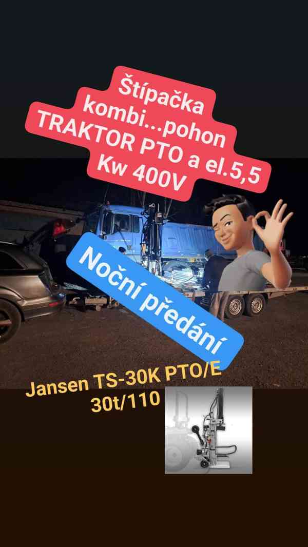 Jansen TS-30K PTO/E 30t/110 kombinovaná štípačka - foto 7