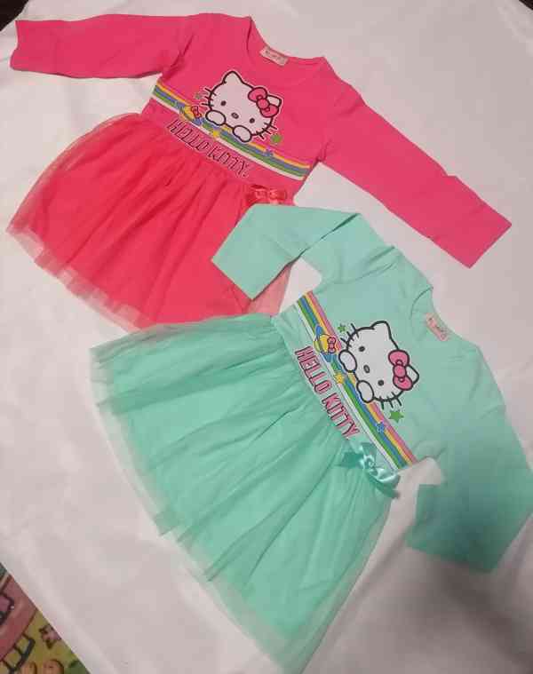 Dětské šaty Hello Kitty, s dl. rukávem, 4 vel.  - foto 2