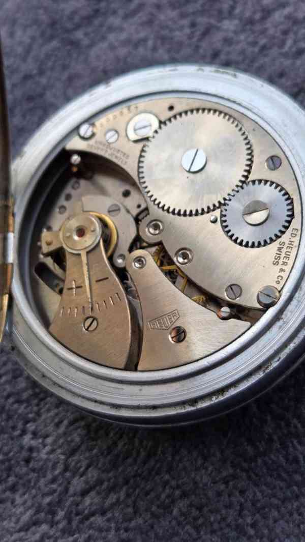 Staré vojenské stopky mikrograph Heuer - majetek voj.správy  - foto 11