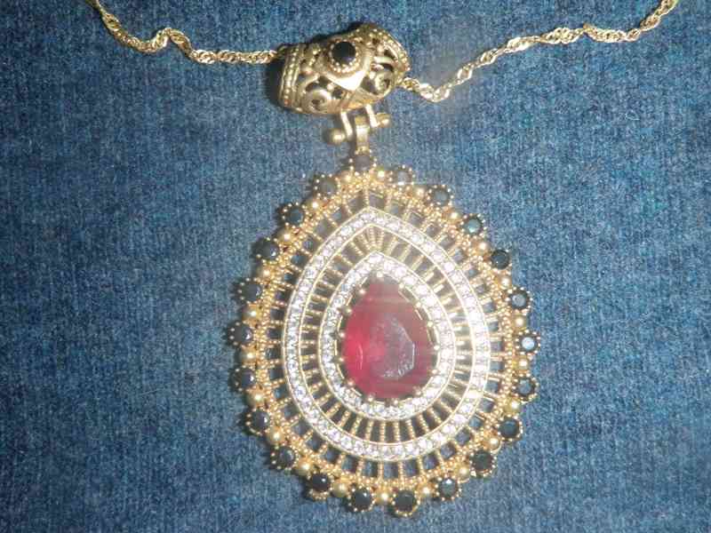 Sada jedinečných šperků - zlacené stříbro s polodrahokamy - foto 7