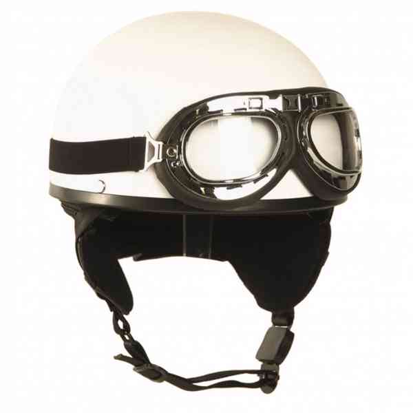 Helma Mil-Tec Moto Retro - bílá - foto 4