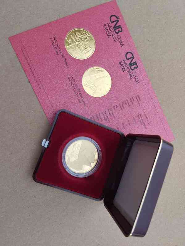 Zlatá mince Hrad Buchlov, PROOF + certifikát a etue - foto 1