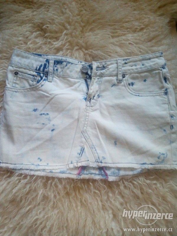 Riflová mini sukně zn. Amisu Jeans,vel.XS(34) - foto 1