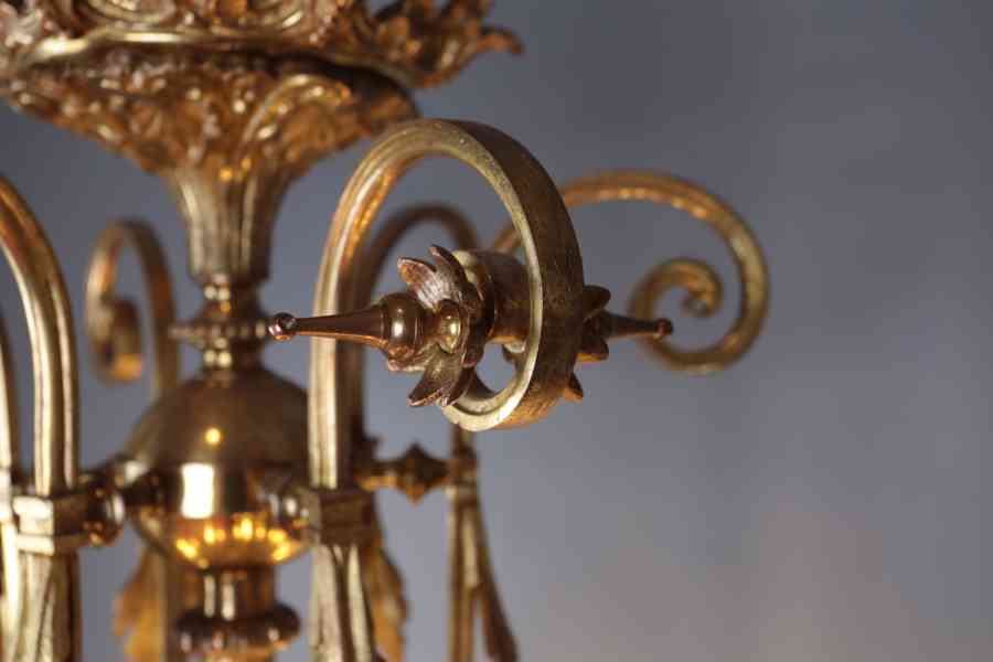 Starožitný zámecký lustr na 24 žárovek - foto 7