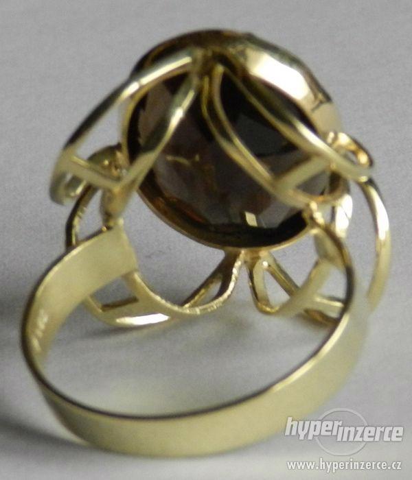 Zlatý prsten se Záhnědou Au 585/1000 - foto 2