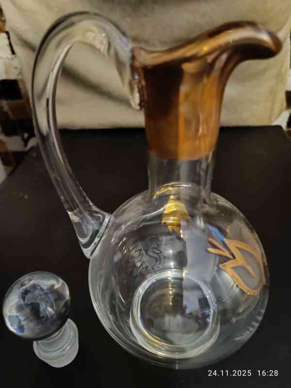 Prodám SKLENĚNOU KARAFU na ALKOHOL a 6 SKLENIČEK - foto 5