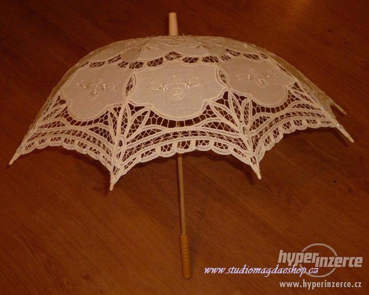 Deštník svatební - paraple průměr 65cm - foto 2