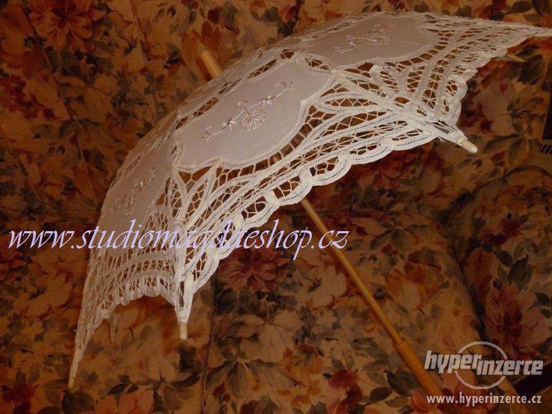 Deštník svatební - paraple průměr 65cm - foto 3