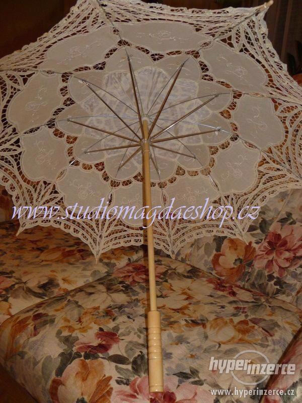 Deštník svatební - paraple průměr 65cm - foto 4