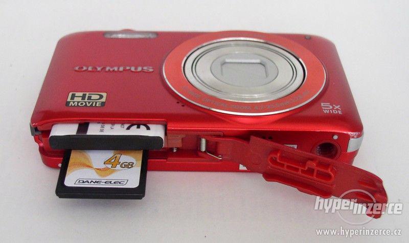 červený Olympus VG-120 + 4GB karta - foto 3