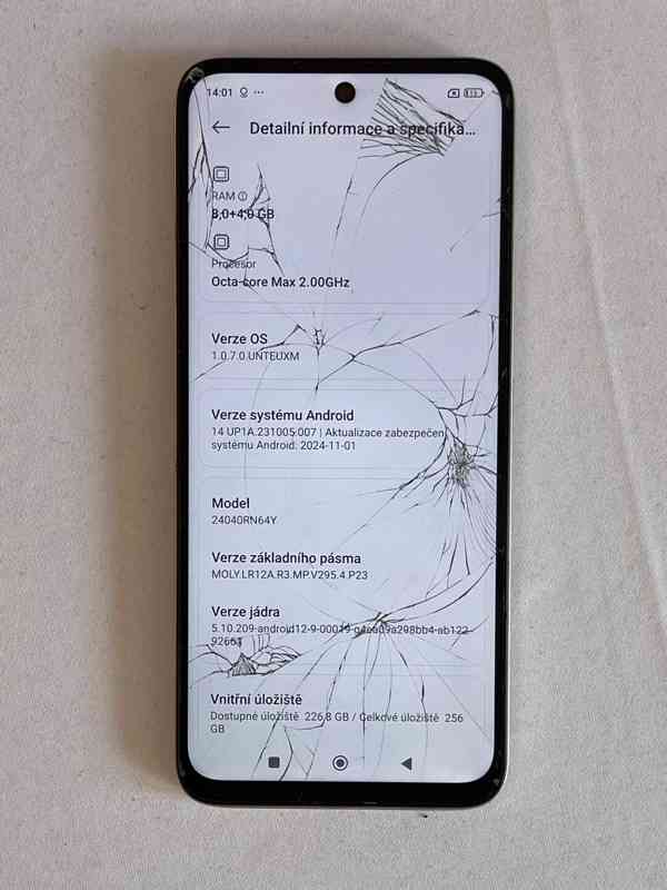 Xiaomi Redmi 13 8GB/256GB – plně funkční, prasklý displej... - foto 3