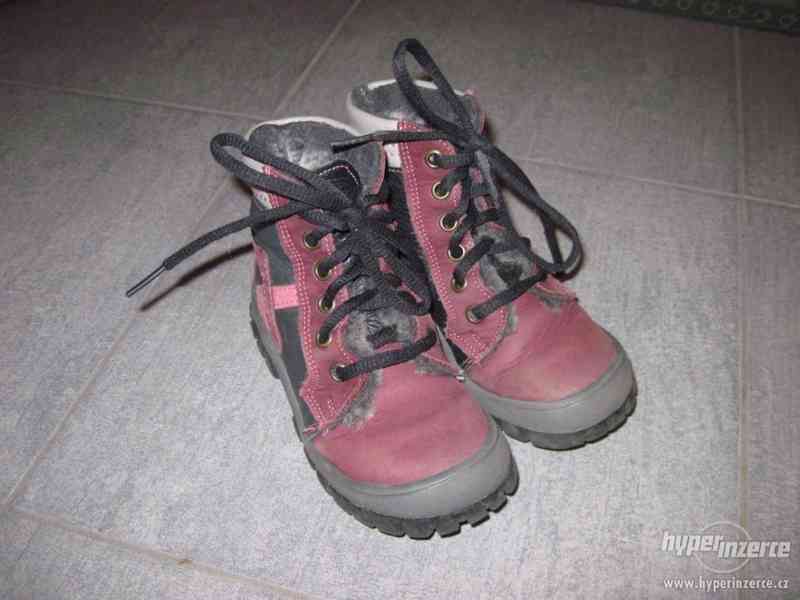 Kvalitní kožené zimní boty pro holčičku ESSI vel.27 - foto 1