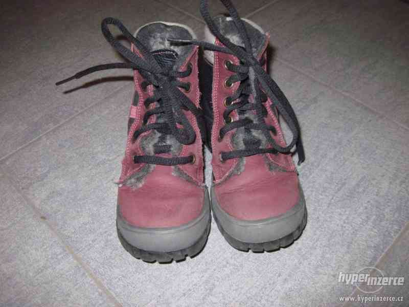 Kvalitní kožené zimní boty pro holčičku ESSI vel.27 - foto 2