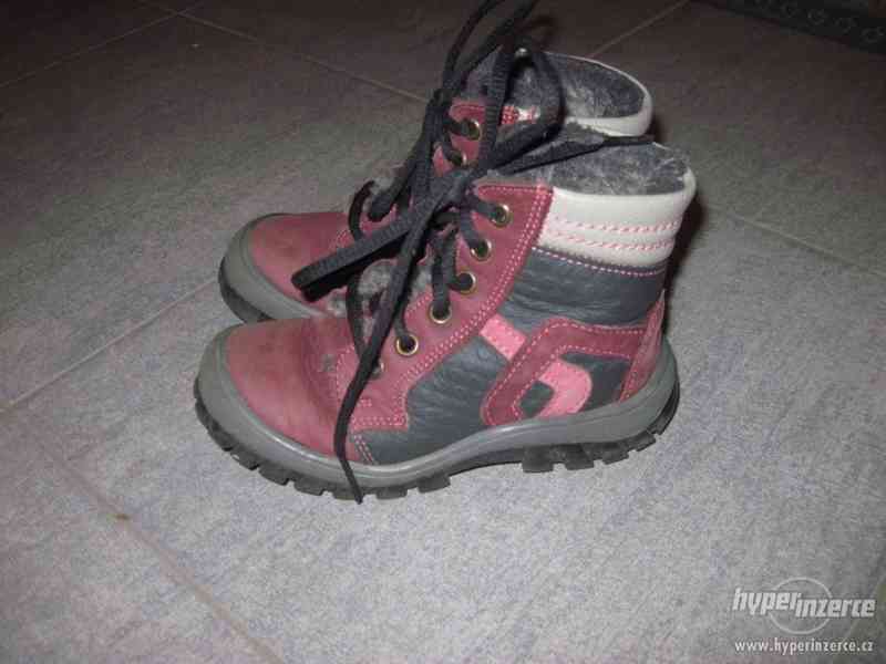 Kvalitní kožené zimní boty pro holčičku ESSI vel.27 - foto 3