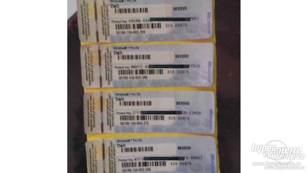 druhotná licence Microsoft Windows 7 Professional se štítkem - foto 1