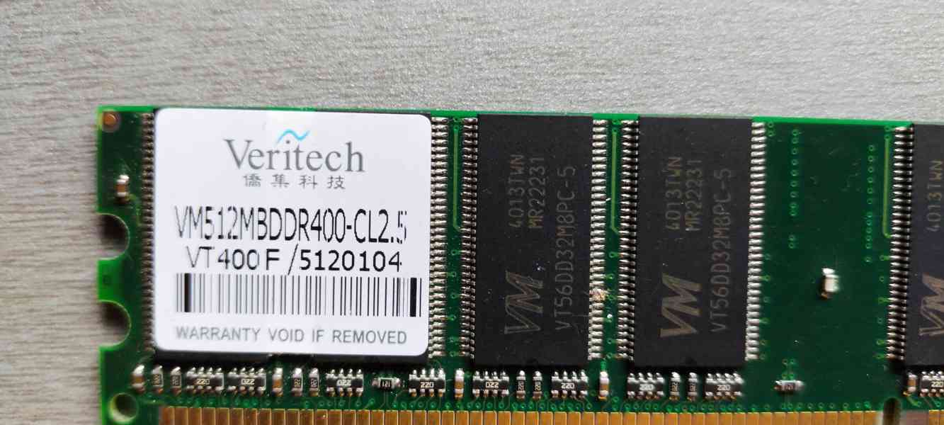 RAM paměť Veritech VM512MBDDR400-CL2.5 - foto 1