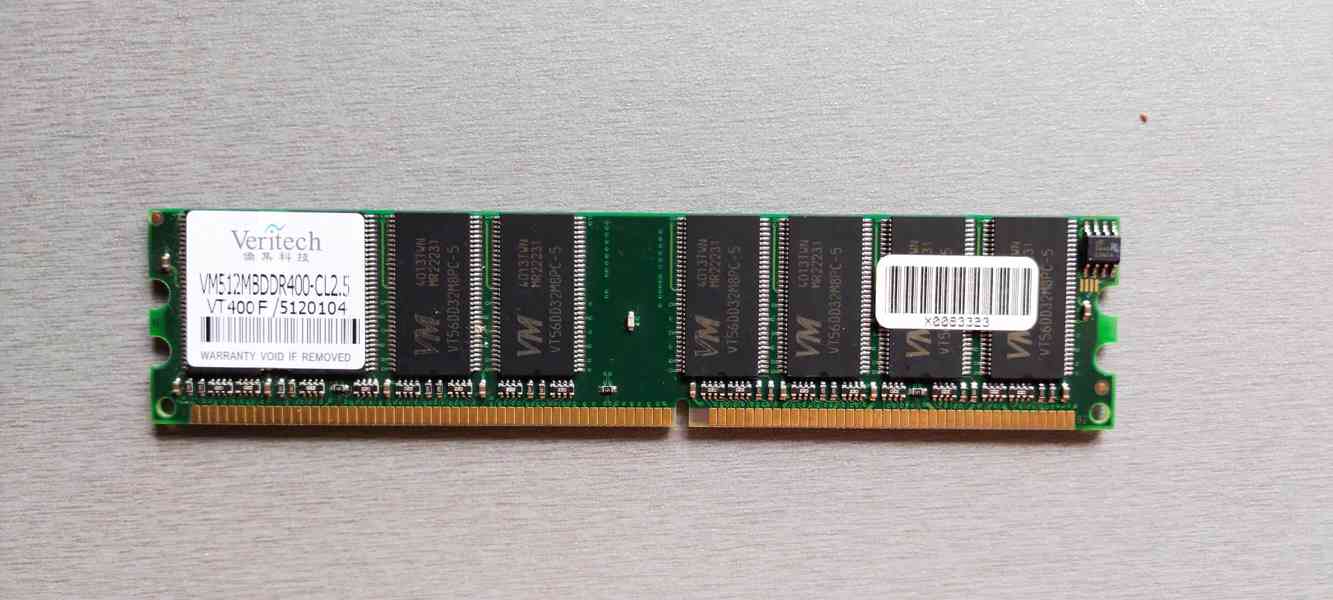 RAM paměť Veritech VM512MBDDR400-CL2.5 - foto 2