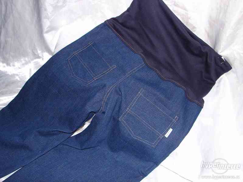 Těhotenské džínové kalhoty elastic.na zimu - foto 1
