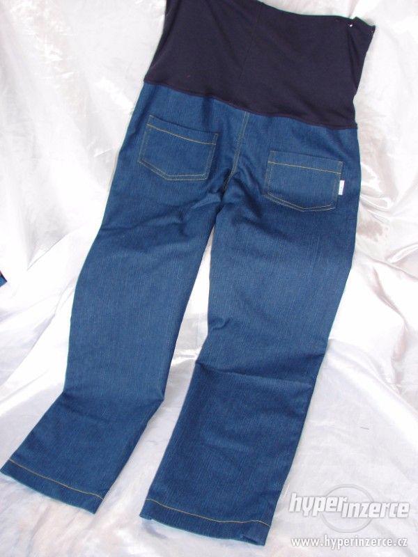 Těhotenské džínové kalhoty elastic.na zimu - foto 2