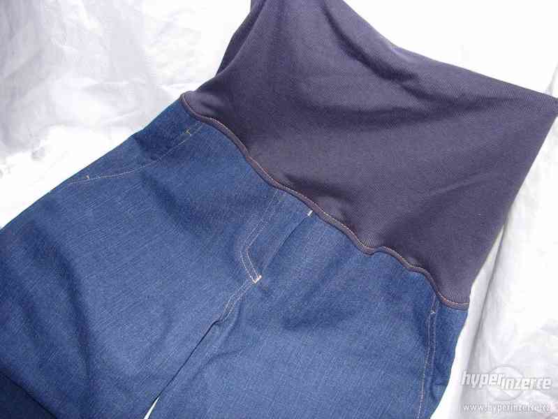 Těhotenské džínové kalhoty elastic.na zimu - foto 3
