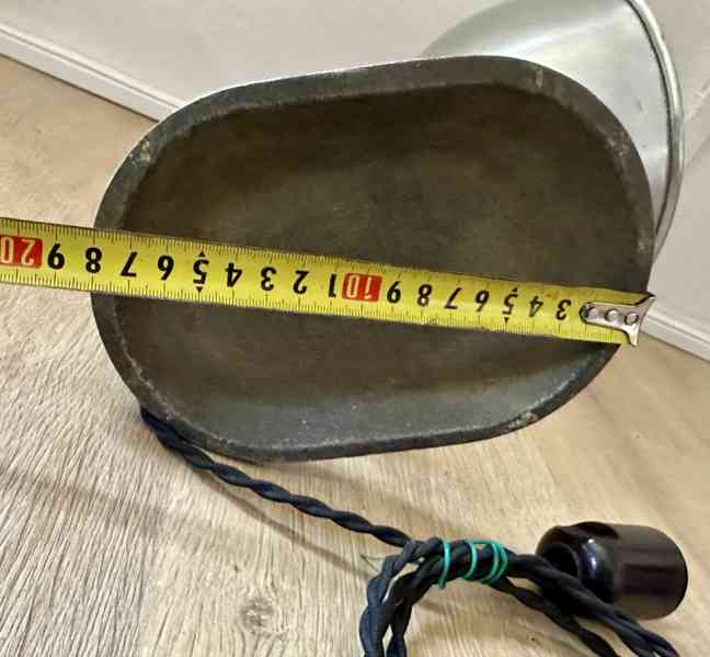 STARÁ elektrická lampa ocel lak dřevo asi lékařská TOP!!! - foto 9