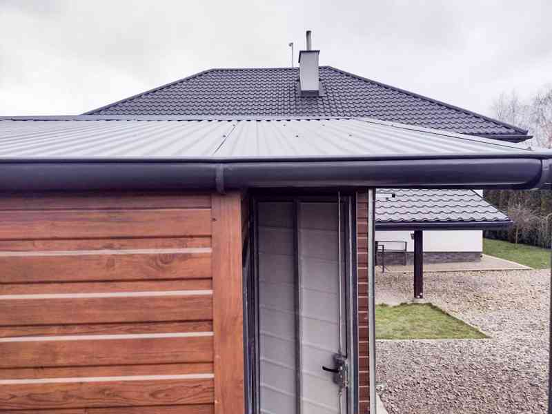 Plechova garáž 5m x 6m   sedlová výklopná vrata dveře TS235 - foto 3
