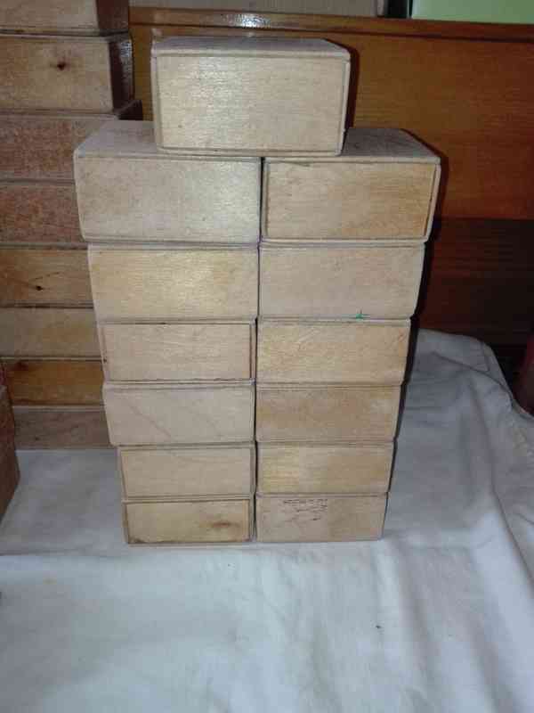 Dřevěná velká stavebnice,  kostky 44 ks - lehké a duté RETRO - foto 15