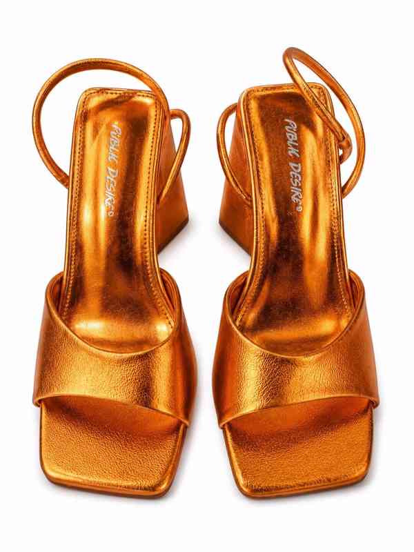 Luxusní metalické sandály Public Desire vel. 39 podpatek 10  - foto 2