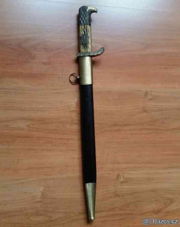 Německý vycházkový policejní bodák - hezká replika - foto 3