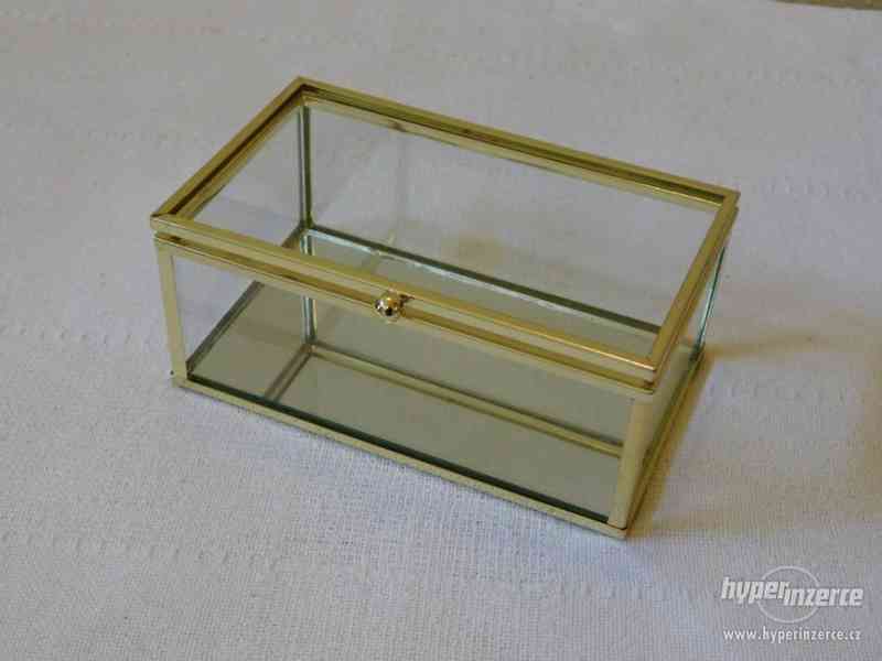 Šperkovnice - kov sklo zrcadlo - foto 1