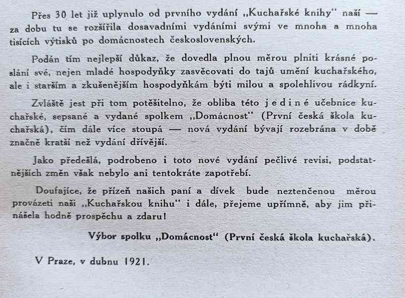 Starožitná Kuchařská kniha 1921, spolek Domácnost  - foto 13