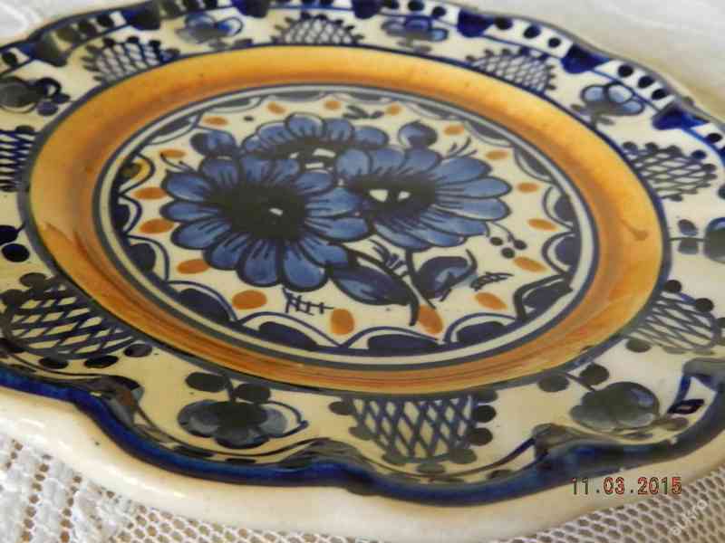 Luxusní dekorační malovaný talíř s podpisem 19cm - foto 2