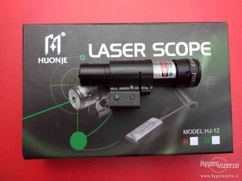 zaměřovací laser zelený s montáží - foto 1