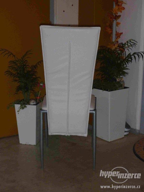 Jídelní židle - 5 ks bílá koženka, cena za kus - NOVÉ - foto 3