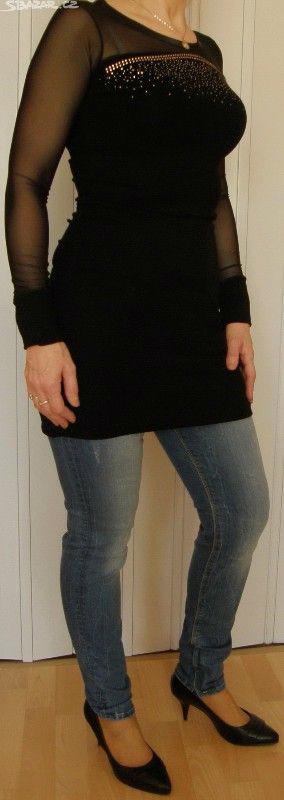 Nová, černá, elegantní tunika-šaty - foto 2