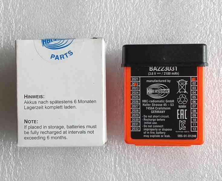 Originální baterie HBC Radiomatic pro ovladače jeřábů micron - foto 1