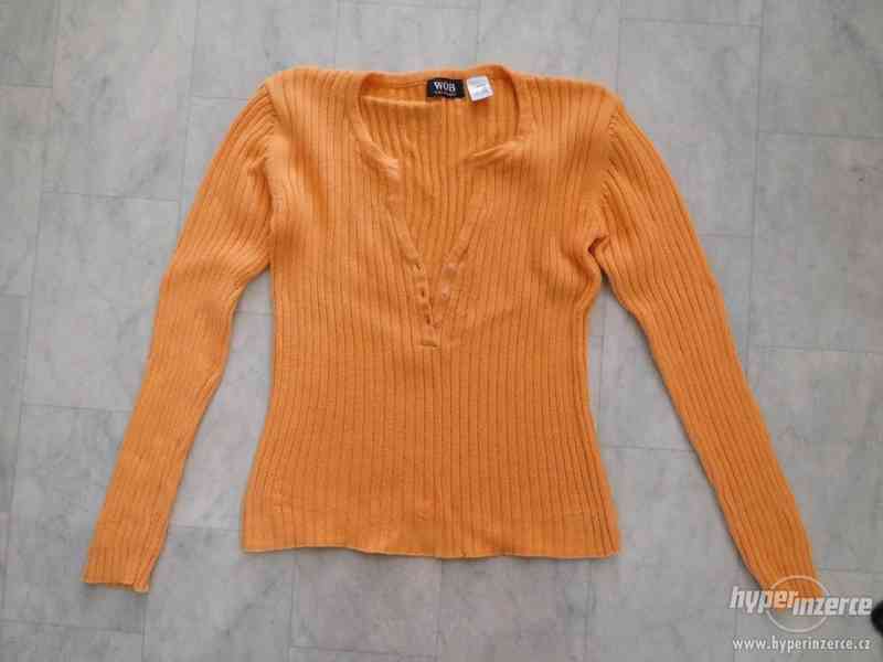 oranžový dámský svetr - foto 3