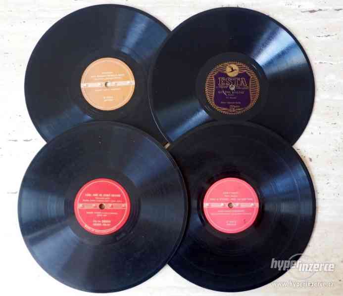 4 starožitné šelakové gramofonové desky ESTA ze 30. let - foto 1