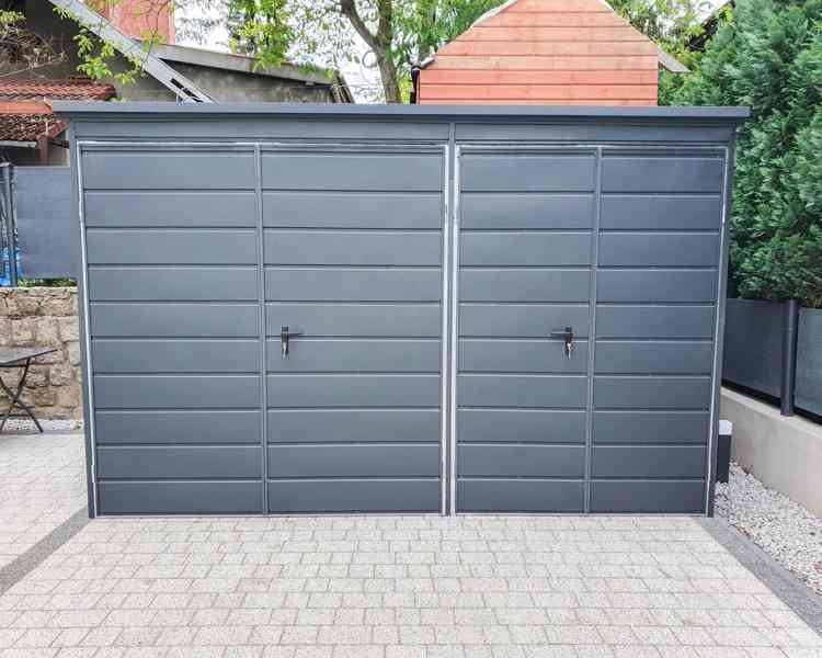  Zahradní domek 3,5x2m 2x  Dvoukřídlá vrata-Antracit TS717 - foto 2