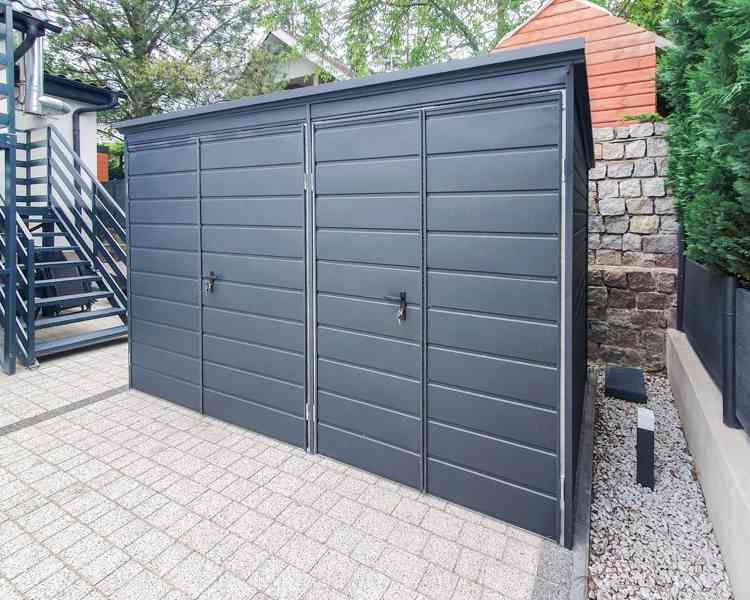  Zahradní domek 3,5x2m 2x  Dvoukřídlá vrata-Antracit TS717 - foto 3