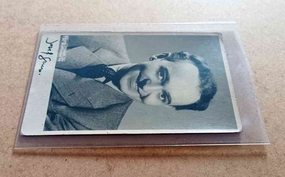 Josef Gruss, herec, propagační pohlednice s autogramem  - foto 3