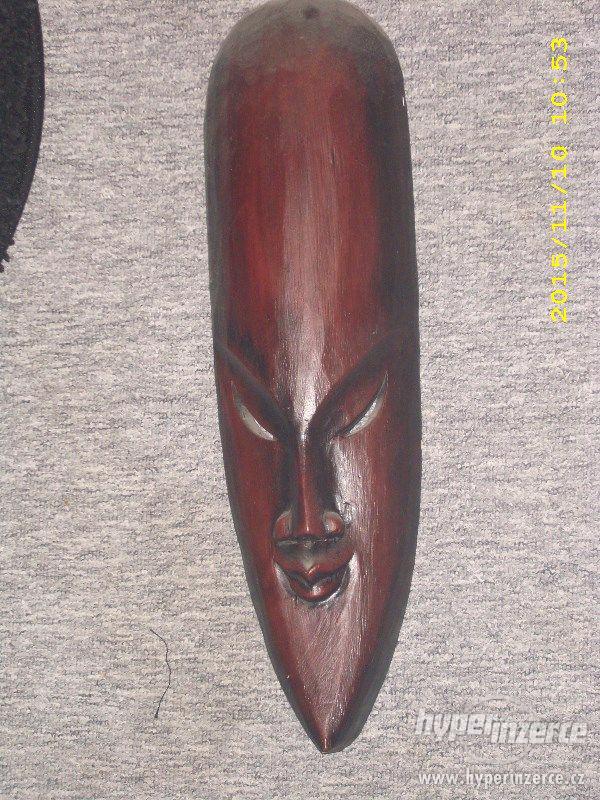 velká dřevěná indická maska - foto 1