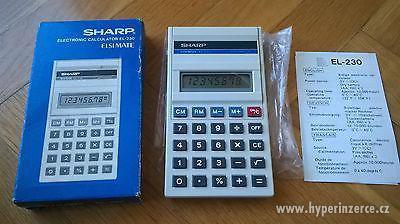 SHARP EL-230 historická kalkulačka z r. 1987 - foto 1
