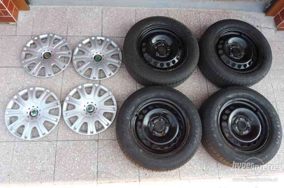 LETNÍ SADA OCTAVIA2: PLECHÁČE R15 5x112 ET47 195/65/15 7mm - foto 3