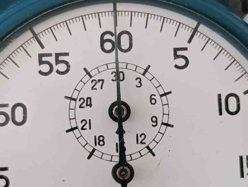 Švýcarské kapesní stopky Minerva – funkční, 51 mm, vintage - foto 2