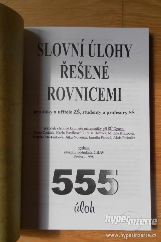 Prodám Slovní úlohy řešené rovnicemi - foto 2