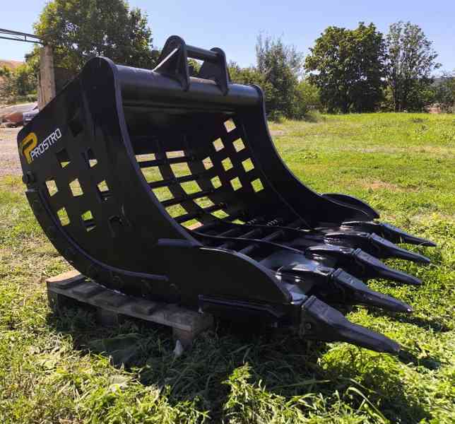 Prosévací / katrovací lopata se zuby, 135cm s upínáním S60 - foto 2