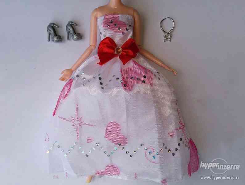 NOVÉ! Set pro panenku Barbie, šaty+boty+náhrdelník - foto 2