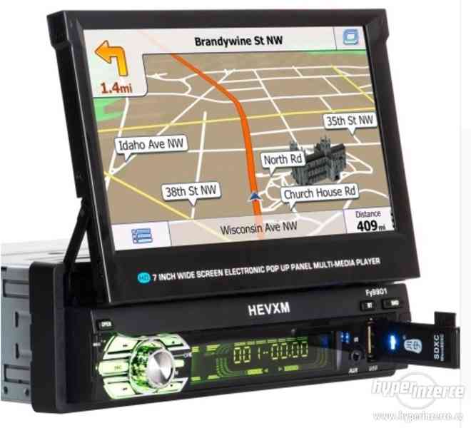 1DIN autorádio s vyj.LCD USB GPS navi