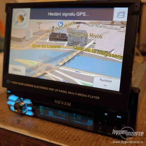 1DIN autorádio s vyj.LCD USB GPS navi - foto 2